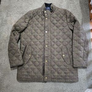 NWT Brooks Brothers XL luxury cashmere tweed, quilted field coat.